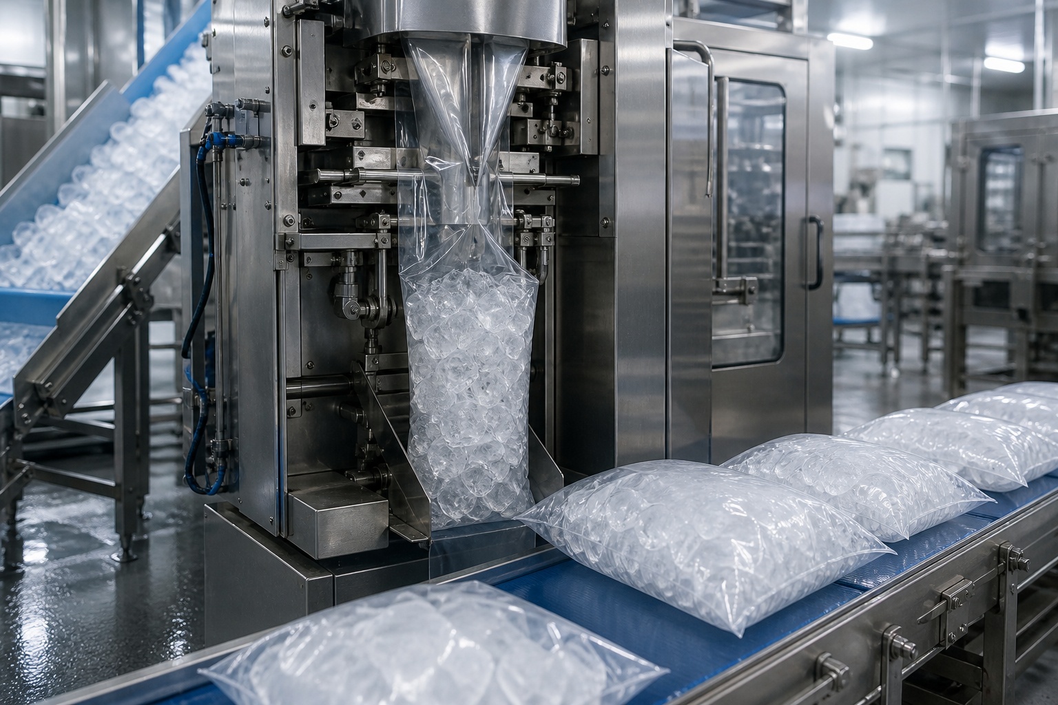 Commercial Packaged Ice & Cube Bags